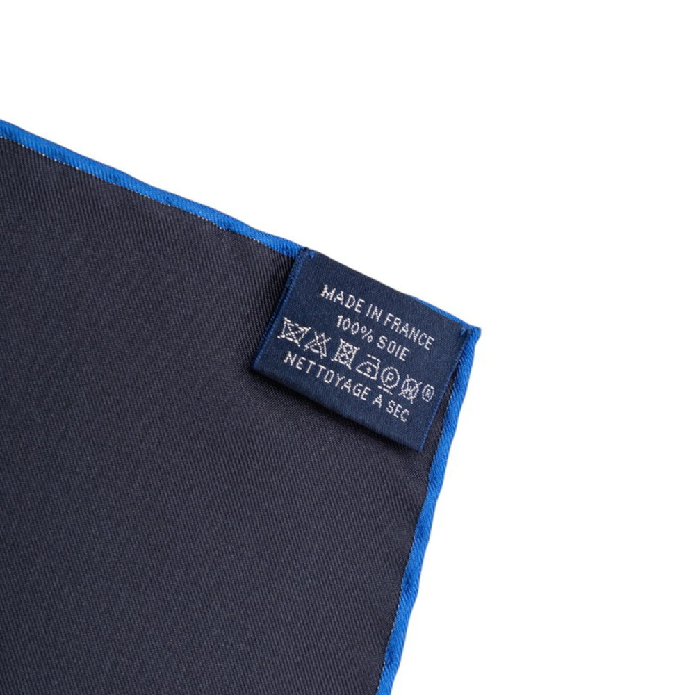 HERMES Blue Silk Scarf - Picture 8 of 9
